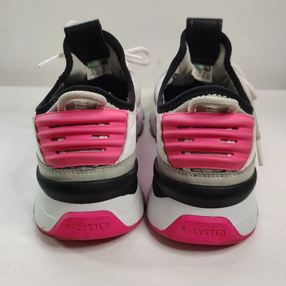 PUMA RS-O System 5.5C Girls Sneakers White-Gray Violet-Pink Athletic Shoes